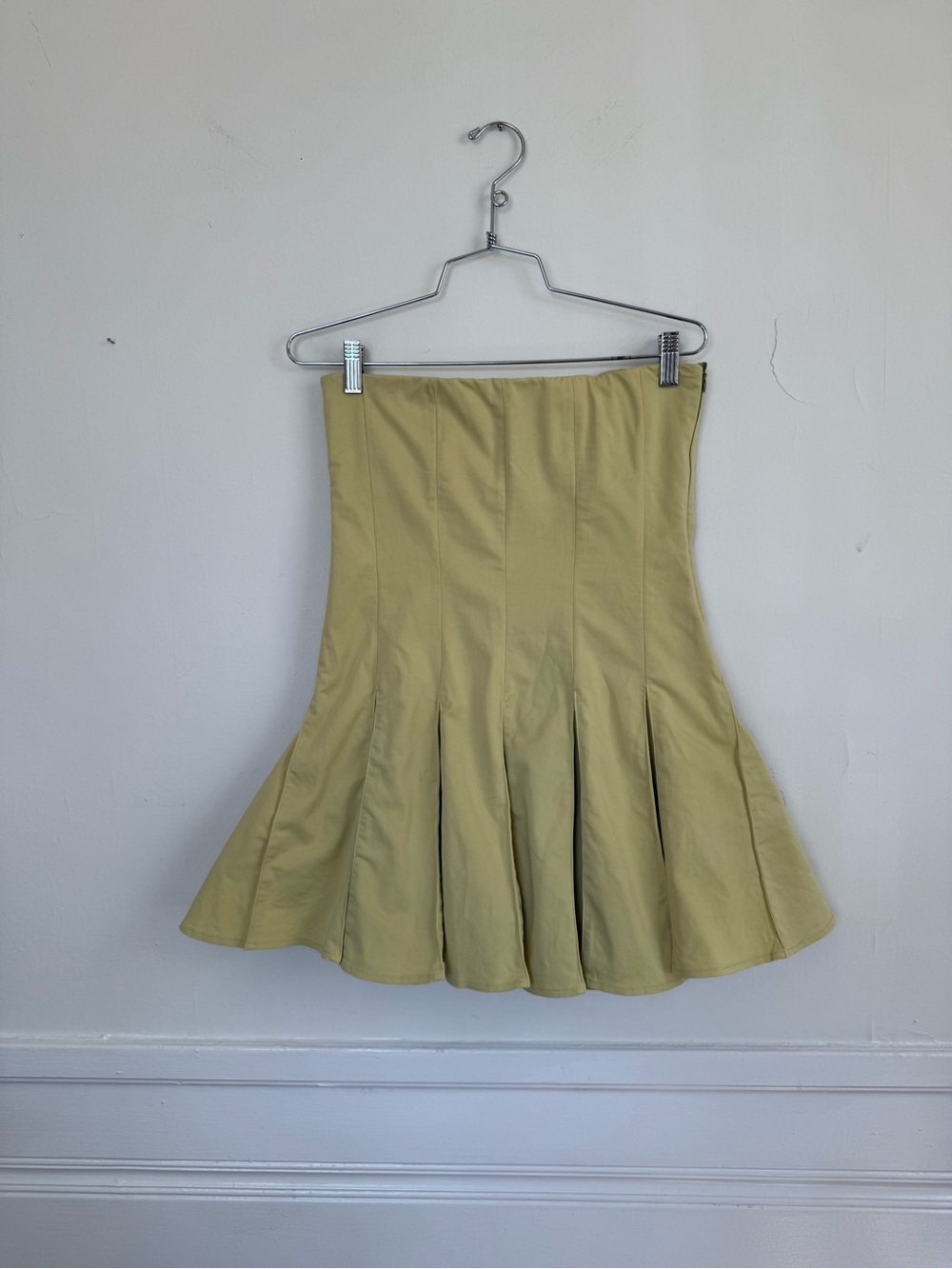 Gimaguas butter yellow balletcore tennis pleated mini dress AS IS